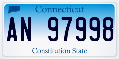 CT license plate AN97998