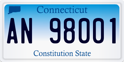 CT license plate AN98001