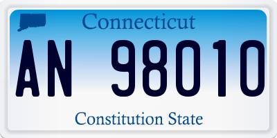 CT license plate AN98010