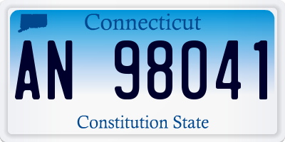 CT license plate AN98041