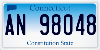 CT license plate AN98048