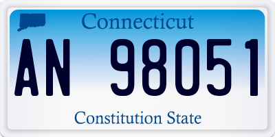CT license plate AN98051