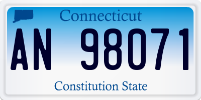 CT license plate AN98071
