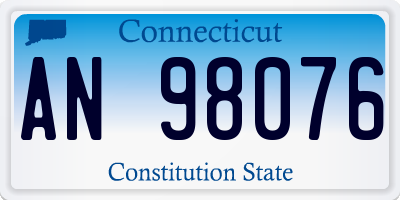 CT license plate AN98076