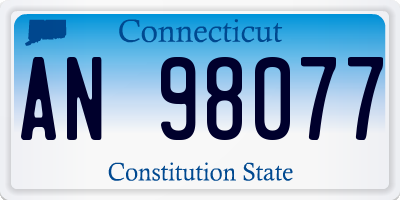 CT license plate AN98077