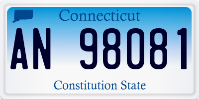 CT license plate AN98081