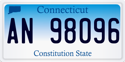 CT license plate AN98096