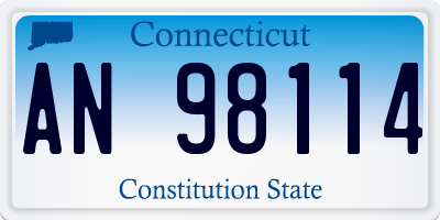 CT license plate AN98114