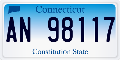 CT license plate AN98117