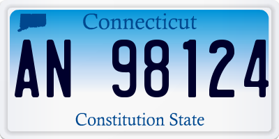 CT license plate AN98124
