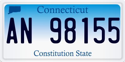 CT license plate AN98155