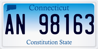 CT license plate AN98163