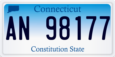 CT license plate AN98177