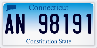 CT license plate AN98191