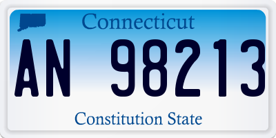 CT license plate AN98213