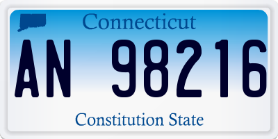 CT license plate AN98216