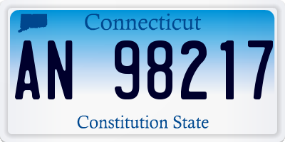 CT license plate AN98217