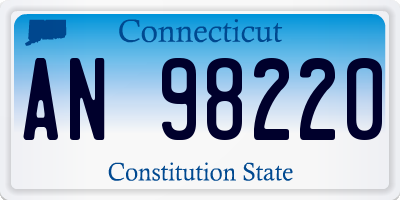 CT license plate AN98220