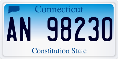 CT license plate AN98230