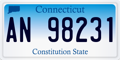 CT license plate AN98231