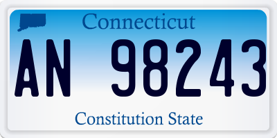 CT license plate AN98243