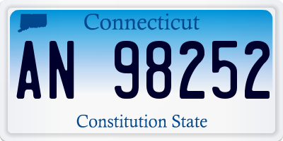 CT license plate AN98252