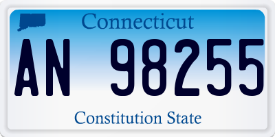 CT license plate AN98255
