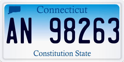 CT license plate AN98263