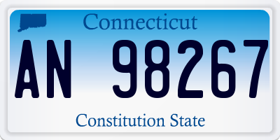 CT license plate AN98267