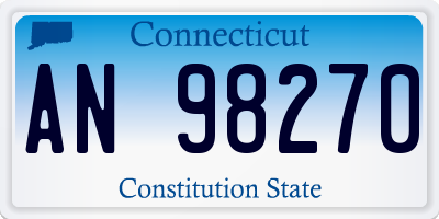CT license plate AN98270
