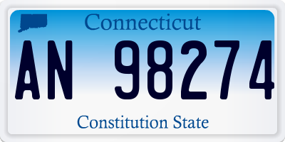 CT license plate AN98274