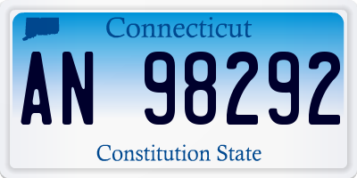 CT license plate AN98292