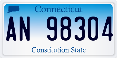 CT license plate AN98304