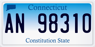 CT license plate AN98310
