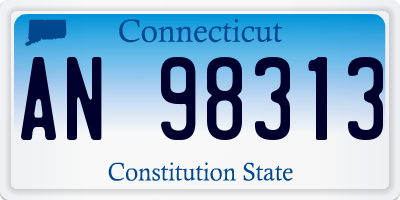 CT license plate AN98313