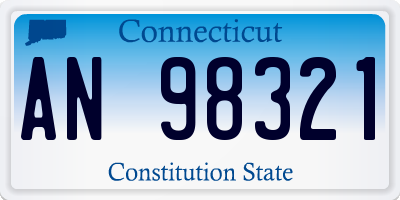CT license plate AN98321