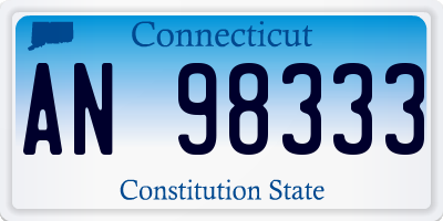 CT license plate AN98333