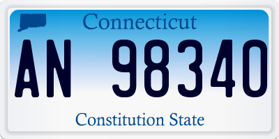 CT license plate AN98340