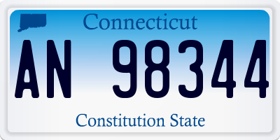 CT license plate AN98344