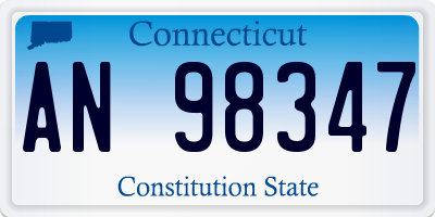 CT license plate AN98347