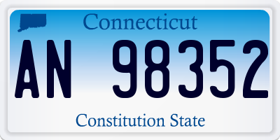 CT license plate AN98352