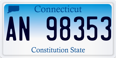 CT license plate AN98353