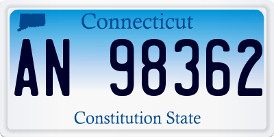 CT license plate AN98362