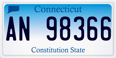 CT license plate AN98366