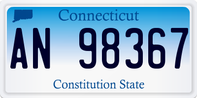 CT license plate AN98367