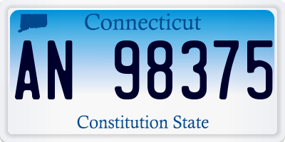 CT license plate AN98375