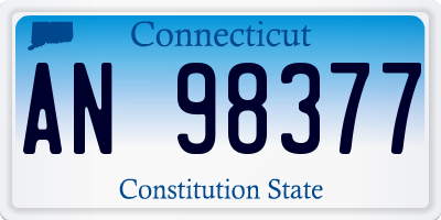 CT license plate AN98377