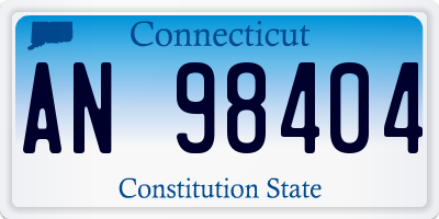 CT license plate AN98404