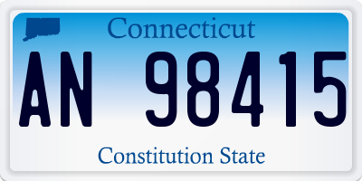 CT license plate AN98415