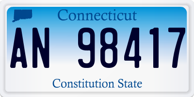 CT license plate AN98417